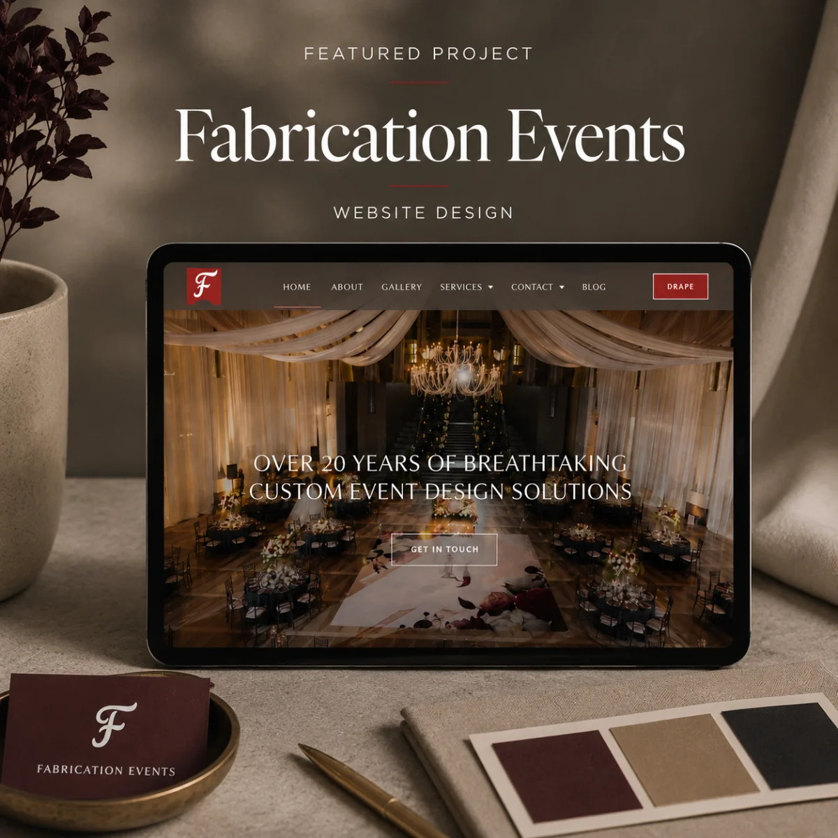 Fabrication Events website design